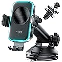 JUSAKA Wireless Car Charger,15W Fast Charging Auto Clamping Phone Holders for Your Car Compatible with iPhone 16/15/14/13, for Samsung Galaxy S24