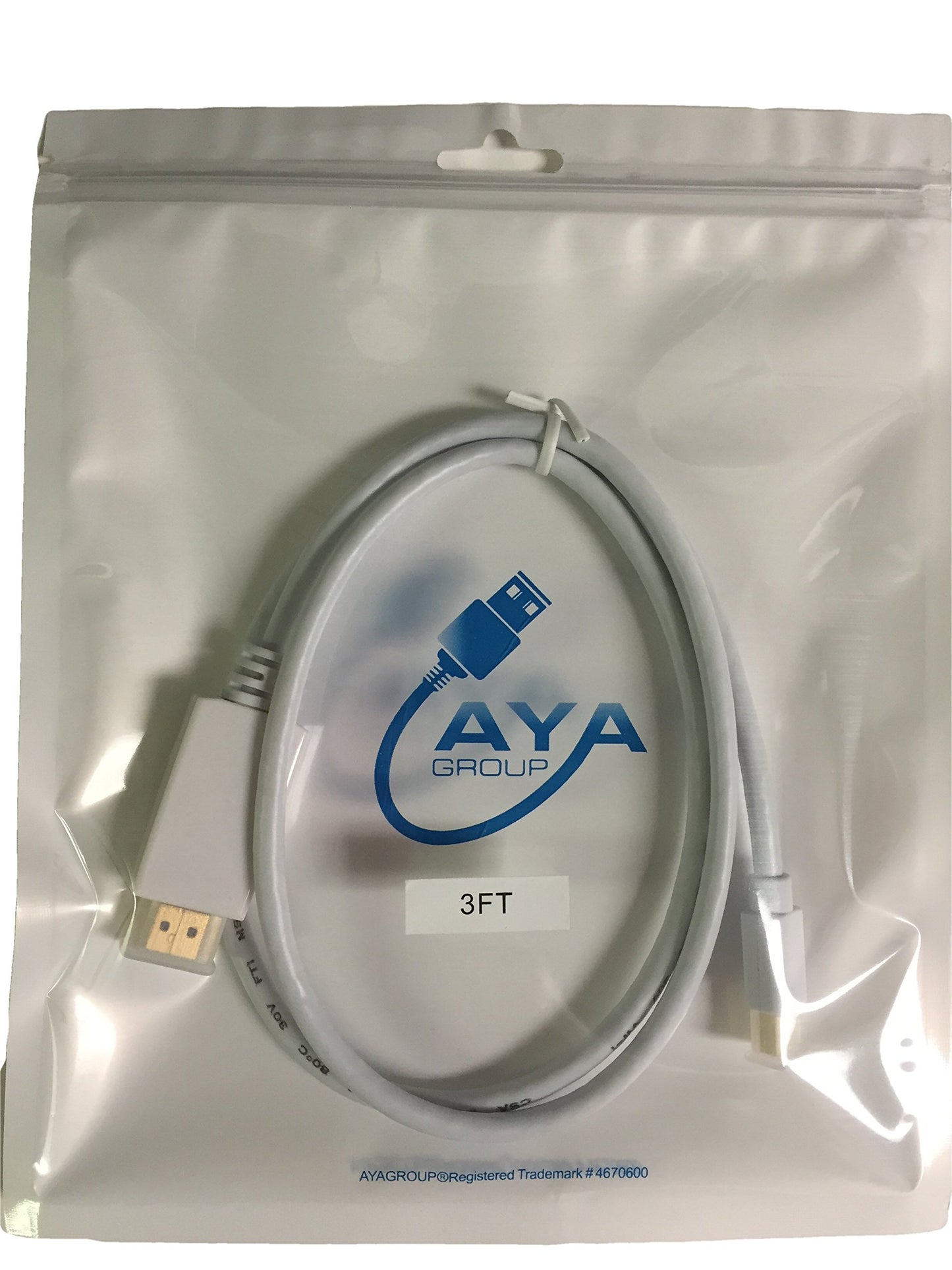 AYA 3Ft (3 Feet) Mini DisplayPort/Thunderbolt to HDMI Male Cable with Audio Output for Apple Macbooks 4K