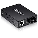 TRENDnet 1000Base-T to 1000Base-SX Multi-Mode SC Fiber Converter, up to 550M (1800 ft.), 2 Gbps Switching Capacity, TFC-GMSC