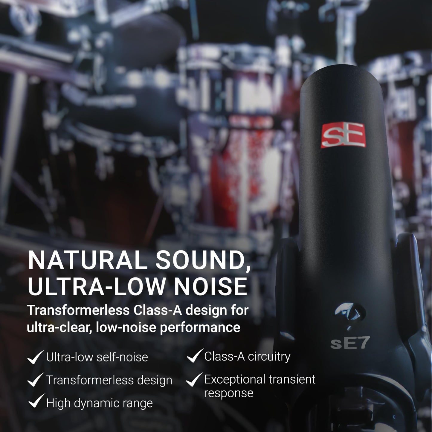 SE ELECTRONICS - sE7 Small Diaphragm Cardioid Condenser Microphone with Clip