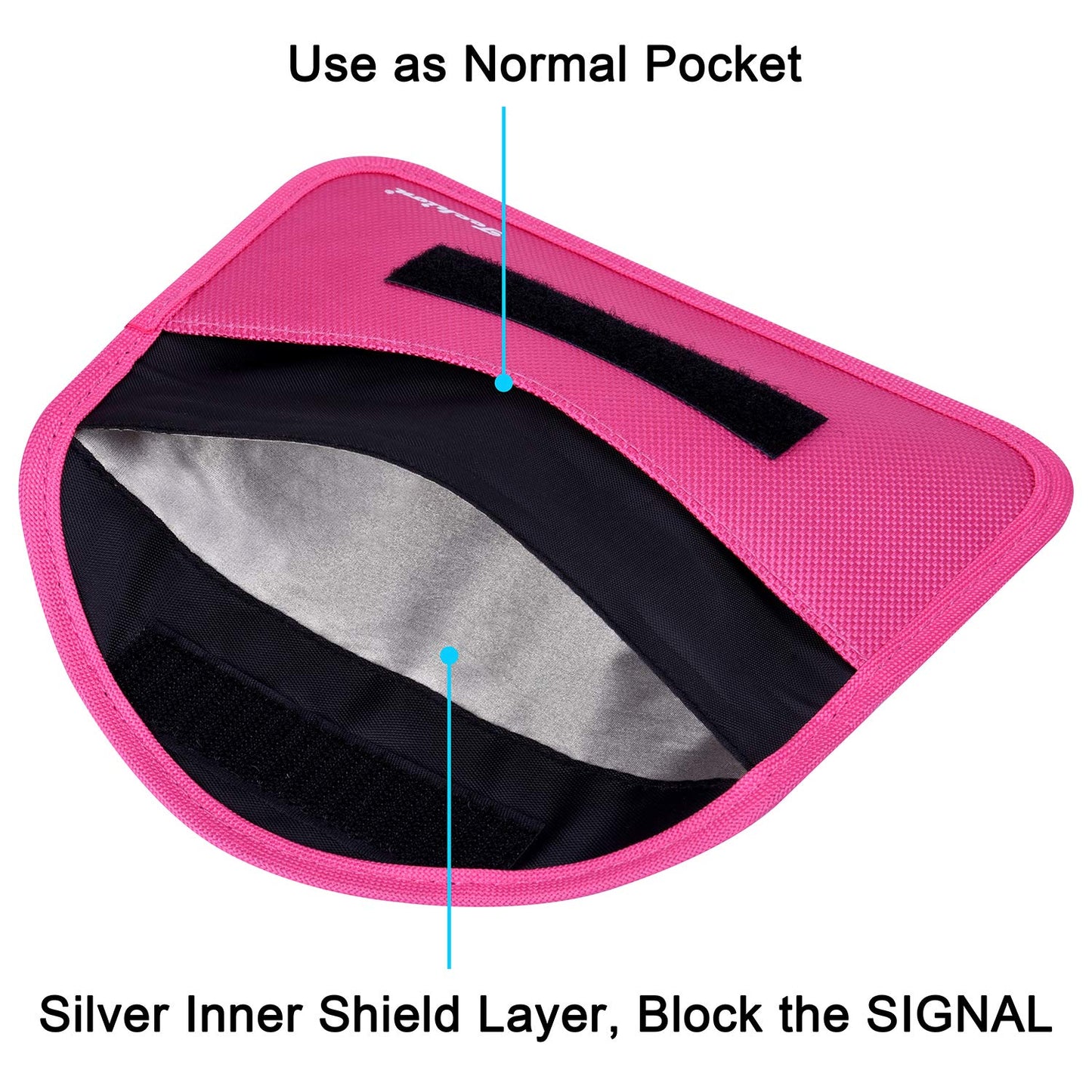 Techion Signal Blocking Bag, 2 Pack RFID Faraday Bag Shield Pouch Cage Box Wallet Case for Cell Phone and Car Key FOB, Privacy Protection