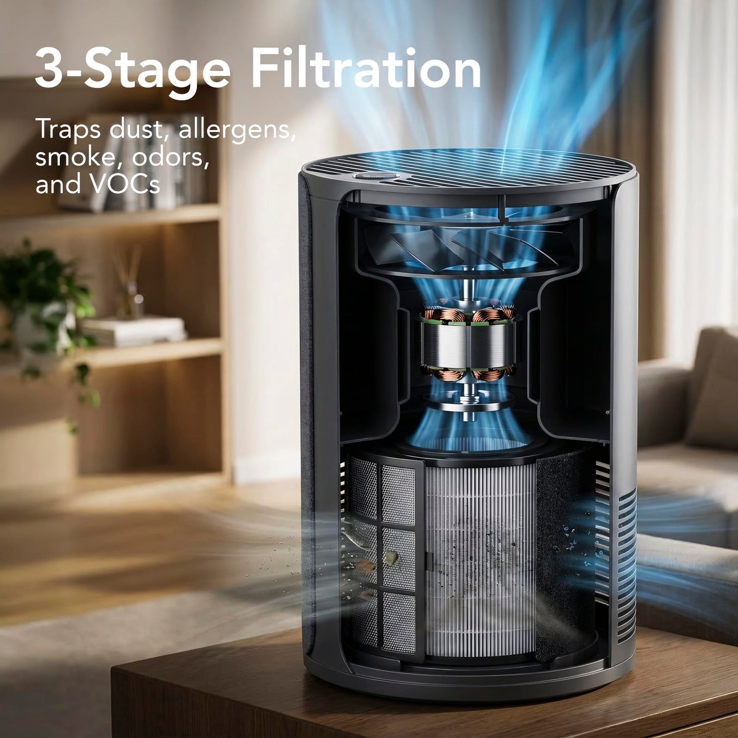 MIKO Ibuki 2.0 Smart H13 HEPA Air Purifier for Home