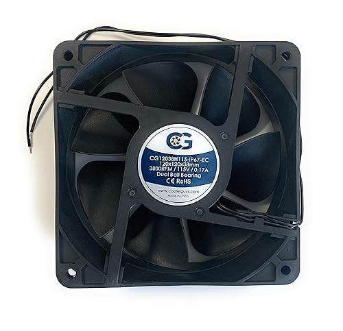 Coolerguys 115vDC Waterproof IP67 Fan (High Speed, 120x38 (EC)) 110vAC Input