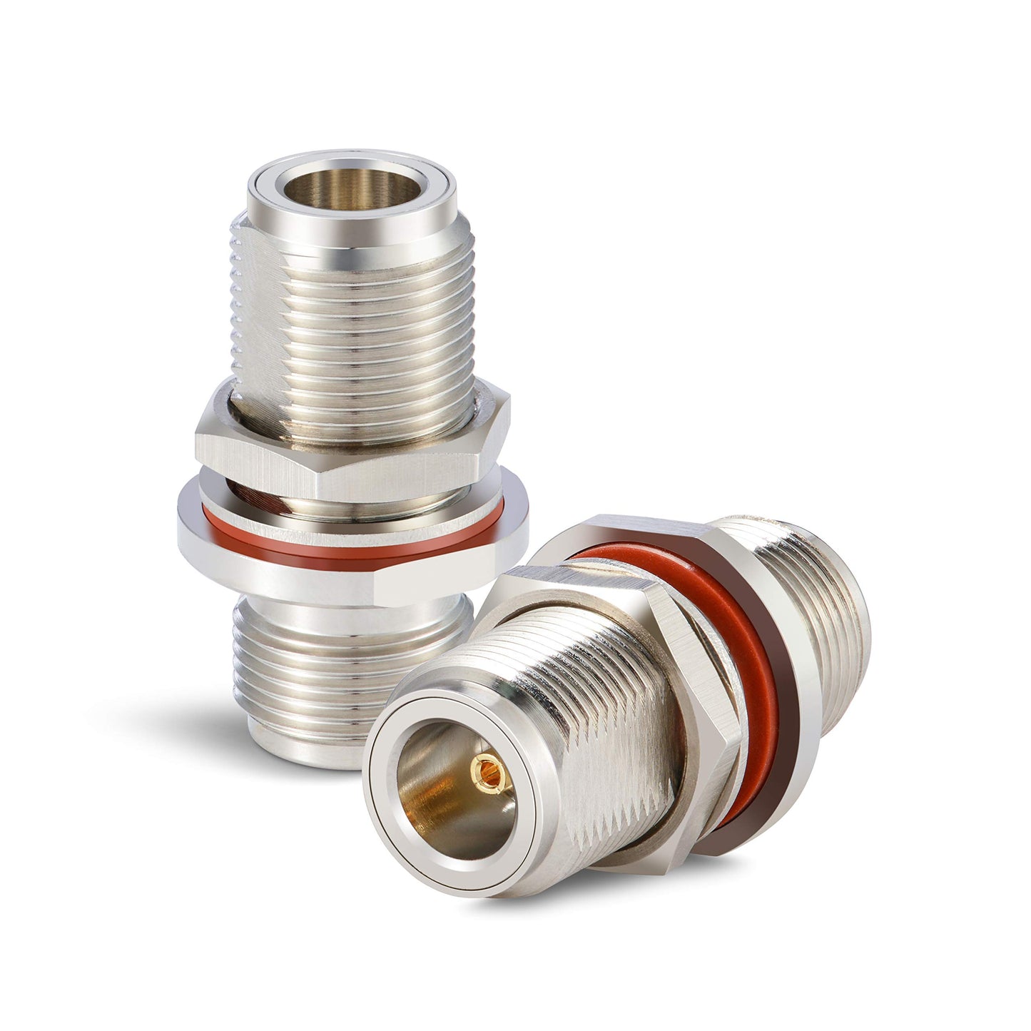 XRDS -RF 2PCS N Female to N Female Bulkhead Connector Coax Bulkhead Connector