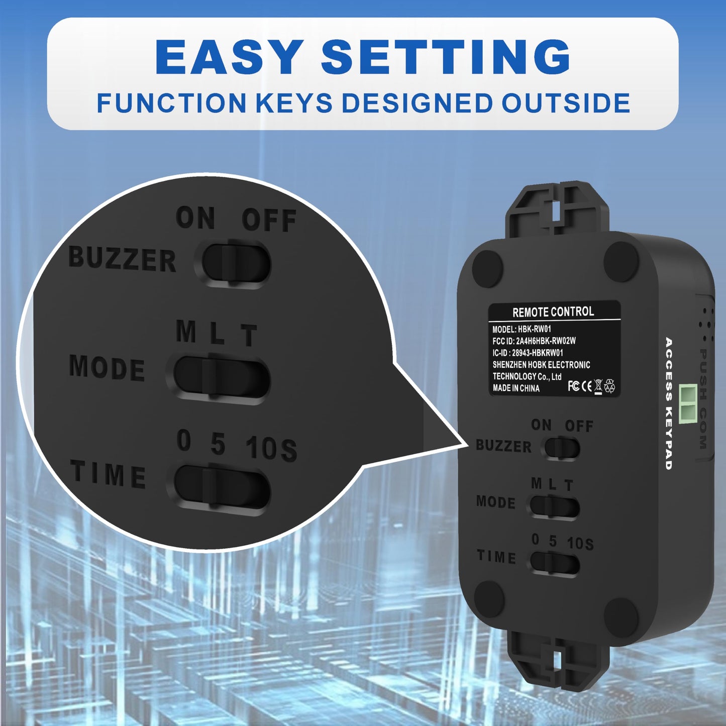 UHPPOTE Access Control Electric Strike Door Lock Fail-Secure Kit System with Remote Control