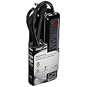 Powerzone OR802225 Surge Protector Tap Strip, 125 V, 15 A, 6 Outlet, Black
