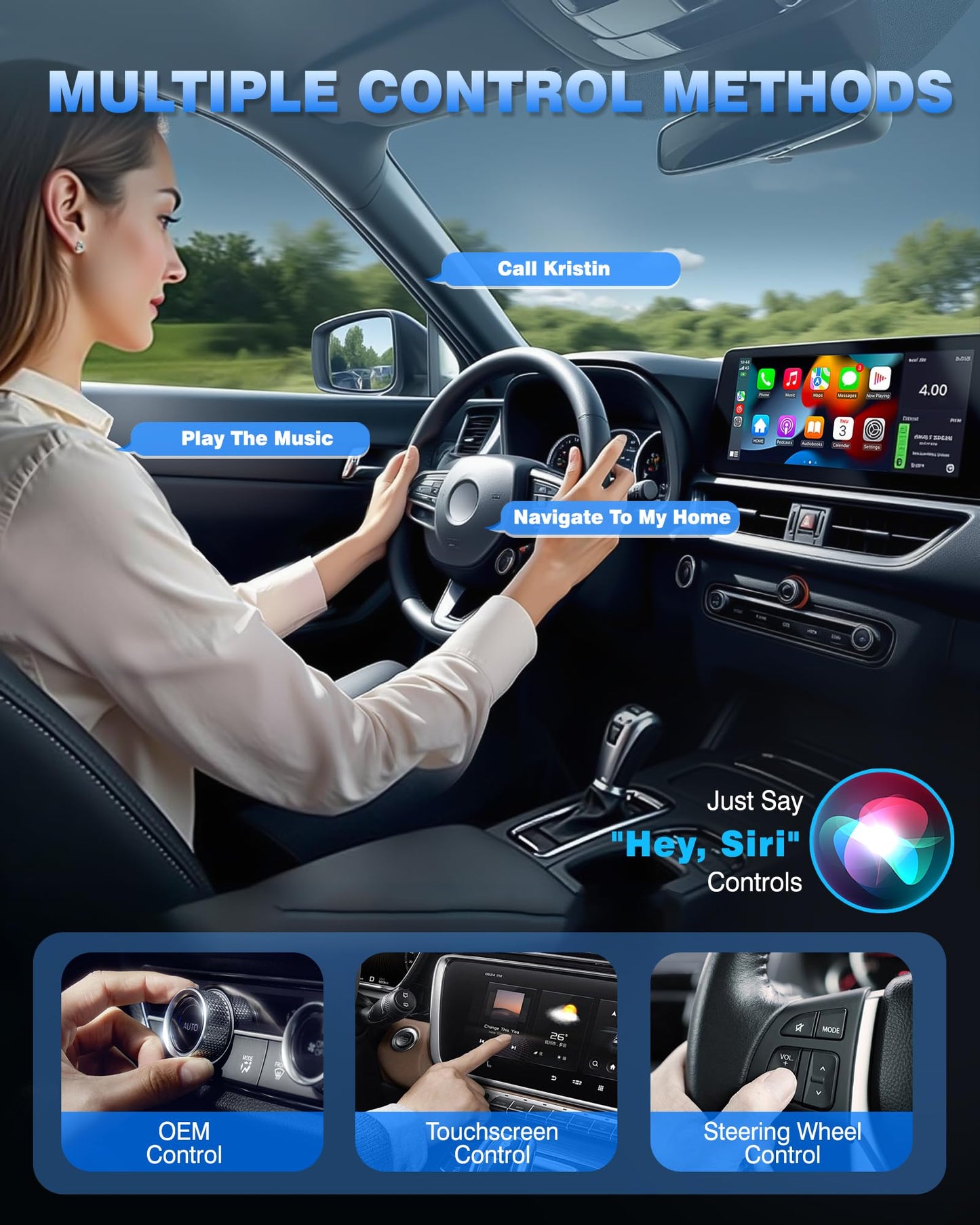 Koxot Wireless CarPlay Adapter for iPhone, 2025 Upgrade Wired Carplay to Wireless, Low Latency, Long-Term Stability, Plug & Play, Mini Apple CarPlay