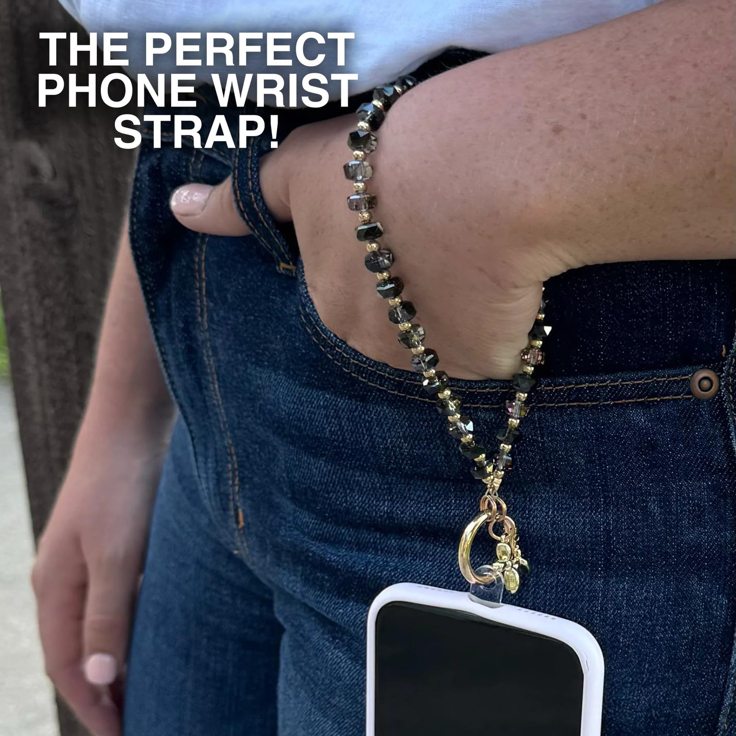 Save the Girls Clip and Go Phone Wristlet (Pink) - Hands Free Phone Wrist Strap - Multifunctional Women’s Bracelet or Necklace Holder On Strap