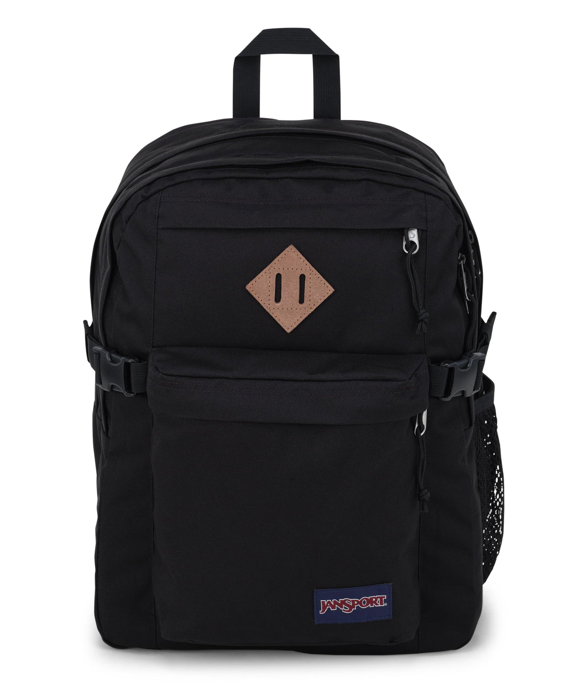 JanSport Main Campus Backpack - Travel or Work backpack w 15-Inch Laptop Sleeve and Dual Water Bottle Pockets, Black