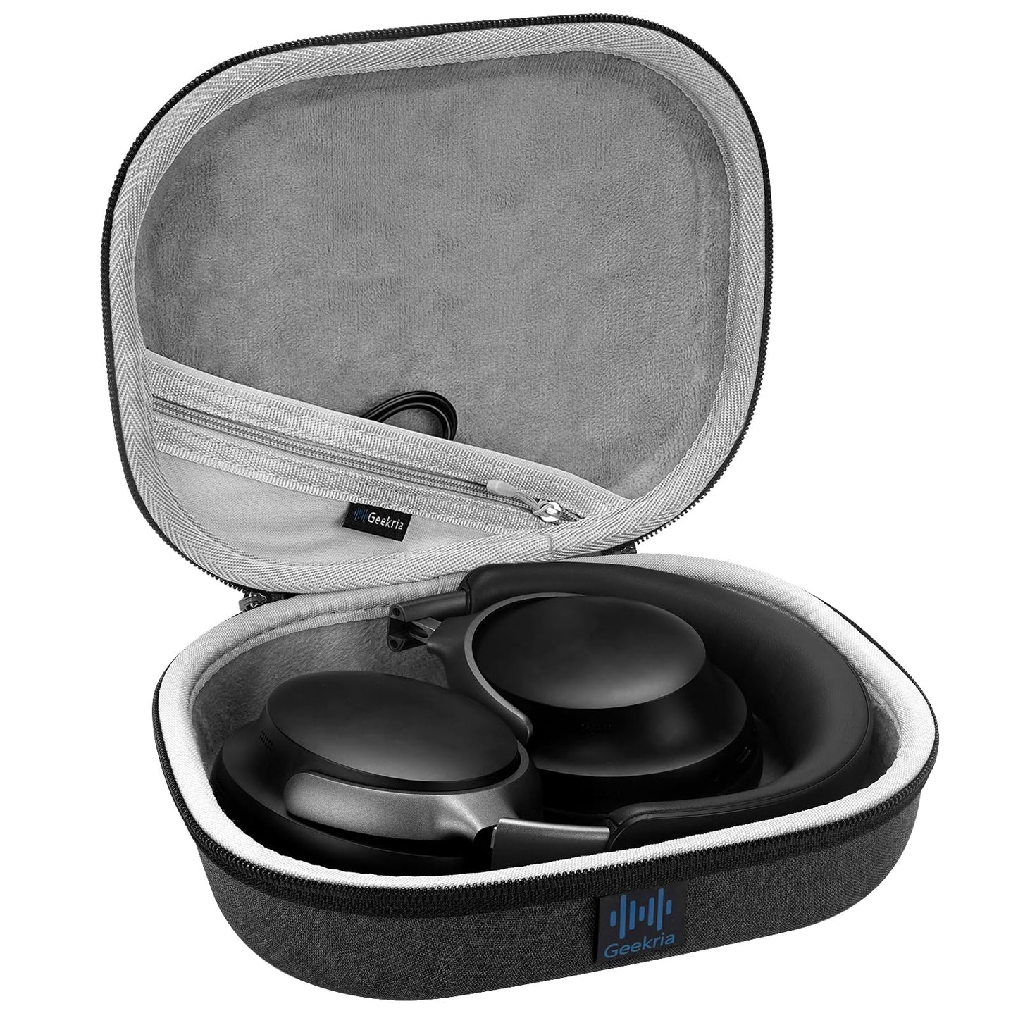 Geekria Shield Headphones Case Compatible with Bose QC Ultra II, QC 45/35 II Gaming and More, Replacement Hard Shell Travel Carrying Bag with Cable