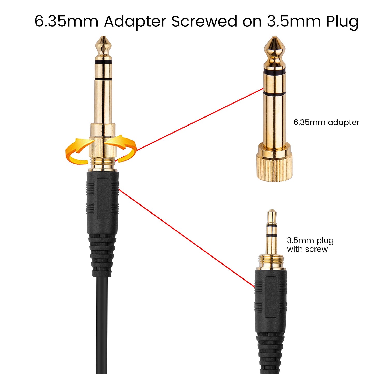 weishan HD598 Cable Coiled Aux Cord Replacement for Sennheiser HD598 Cs HD599 HD569 HD579 HD558 HD518 Headphone Audio Cable with 6.35mm Adapter 4…