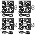 4pcs 9225 92mm x 92mm x 25mm DC 12V 2Pin Computer Fan High Speed Muffin Fan Cooling Fan,UL-Certified for 3D Printer Computer Case Fan (Double Ball
