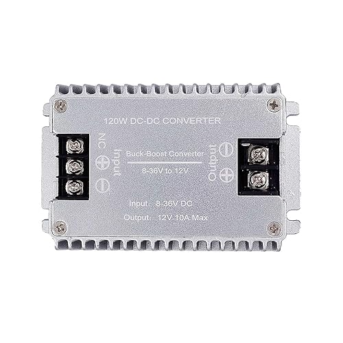 Valefod DC to DC High Efficiency Voltage Converter 8-36V to 12V 10A 120W Buck-Boost Converter DIY Power Supply Step-Down/Up Transformer