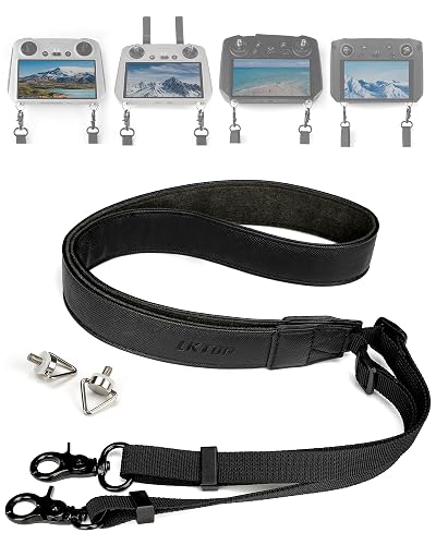 LKTOP Lanyard Neck Strap for DJI RC/RC2/RC Pro/Plus/2 Enterprise/Smart Controller Accessories, Adjustable Leather Strap for DJI Mini 5/4/3, Air 3/2S