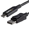 StarTech.com 3.3ft/1m USB C to DisplayPort 1.4 Cable - 8K/5K/4K USB Type-C to DP 1.4 Alt Mode Video Adapter Converter - HBR3/HDR/DSC - 8K 60Hz DP