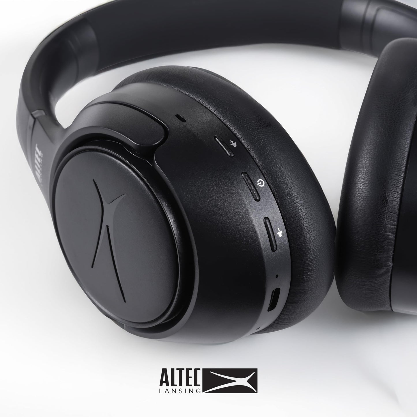 Altec Lansing Comfort Pro Over Ear Bluetooth Headphones, Wireless Noise Cancelling Headphones with ENC, Spatial Audio, 60H Battery, Foldable, Super