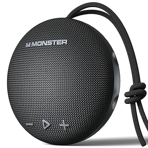 Monster Bluetooth Speaker, IPX8 Shower Speaker Waterproof, Bluetooth 5.4 with Loud HD Sound and Robust Bass, Extra Long Playtime Punchy, for Home