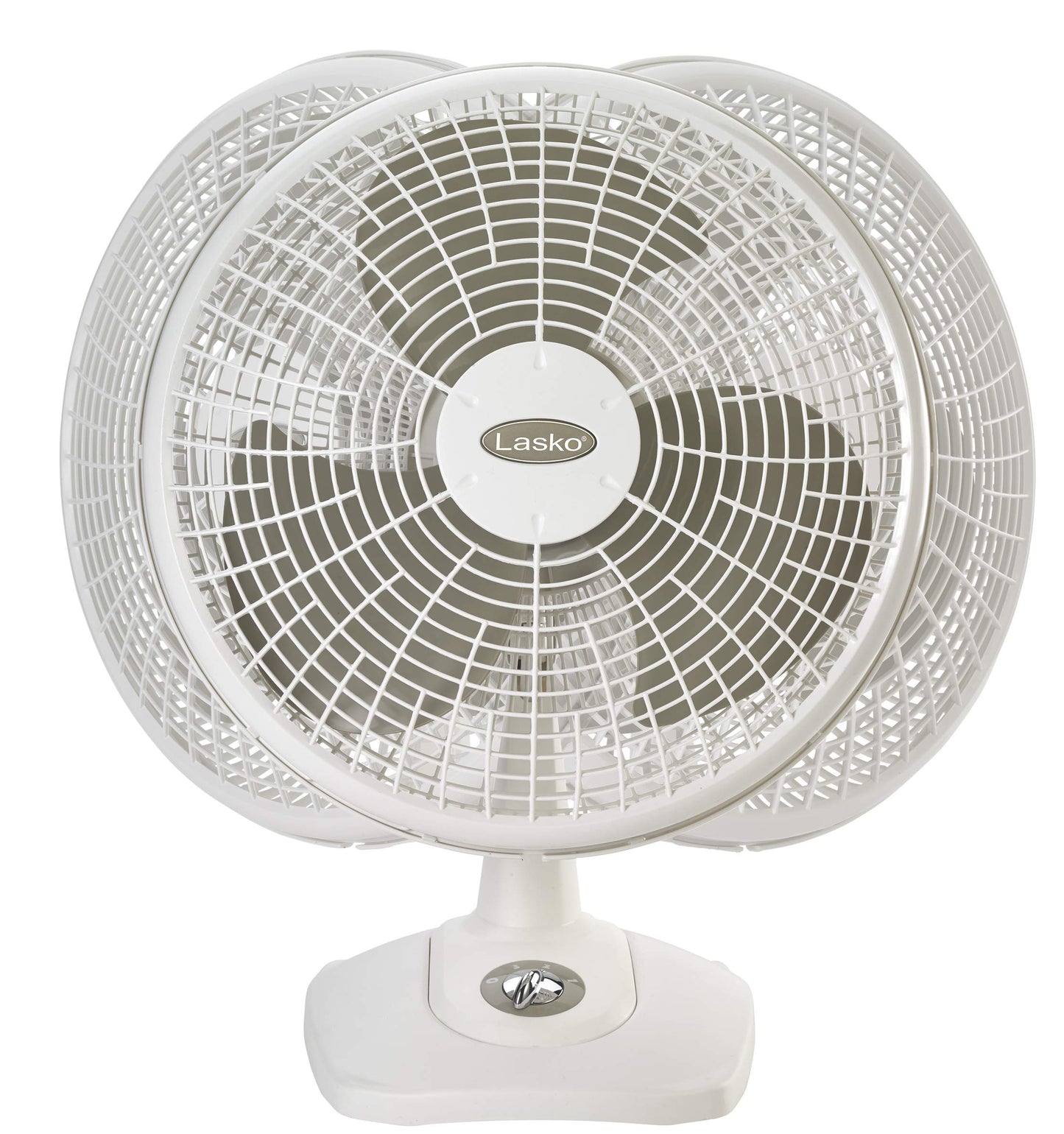 Lasko 16" Oscillating Portable Performance Table Fan for Home with 3 Speeds, Tilt-Back Fan Head, Carry Handle, White, 2506