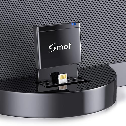 Smof 8 Pin Bluetooth Adapter Receiver Only for Bose Sounddock III/XT, Philips DS1155B/93, Philips AJ7260D/93, JBL MS302GM, Yamaha TSX-14, iHome