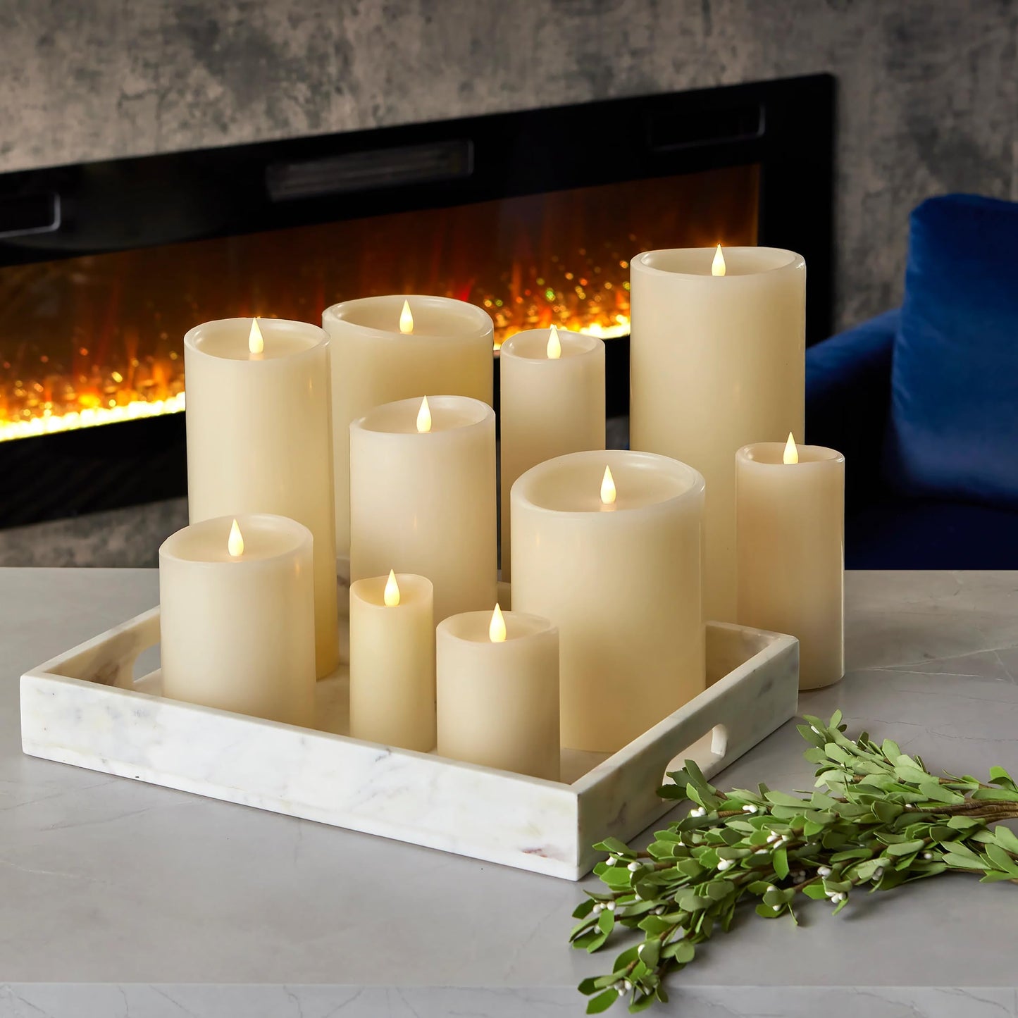 Seasonal LLC Classic Motion Flameless Candle Set, 3D Moving Flame, Authentic Look, Safe, Cozy & Relaxing Ambiance, Home & Event Décor, Gift Giving