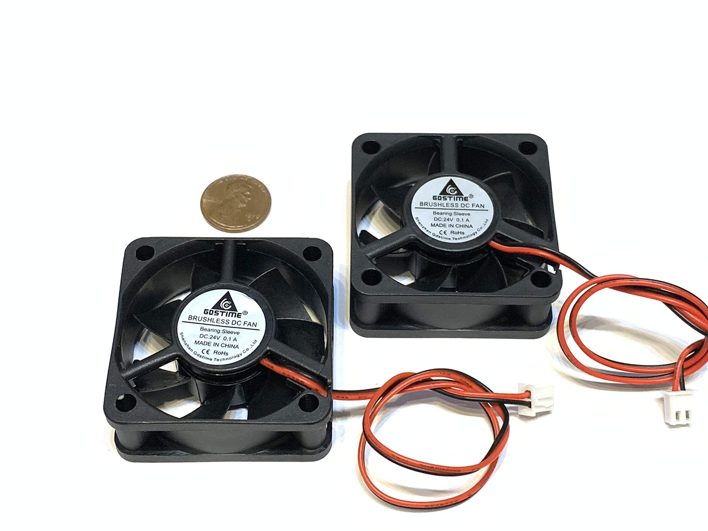 2 Pieces Fan 24v 5020 5cm 50mm cooling brushless case 2pin 20mm pc A38