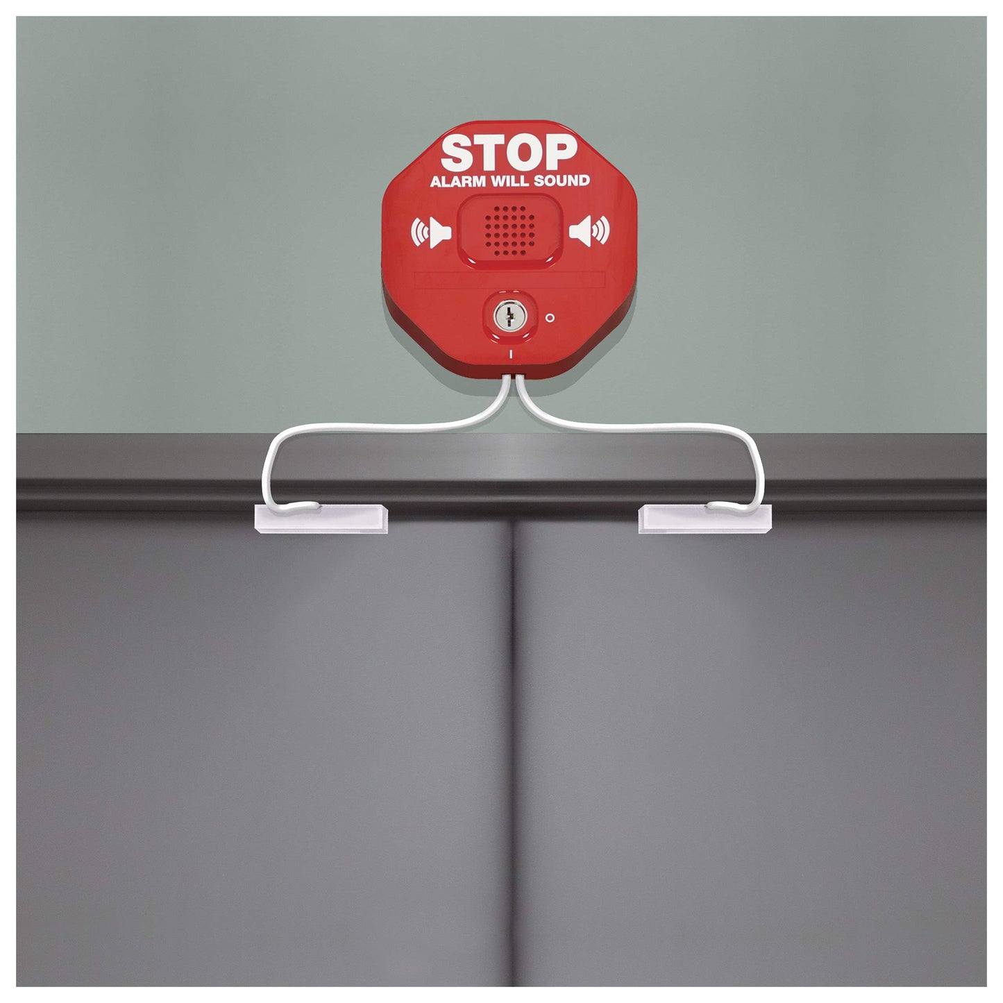 Safety Technology International, Inc. STI-6402 105 dB Exit Stopper® Multifunction Door Alarm for Double Doors with on/Off Switch and 9 Volt Battery