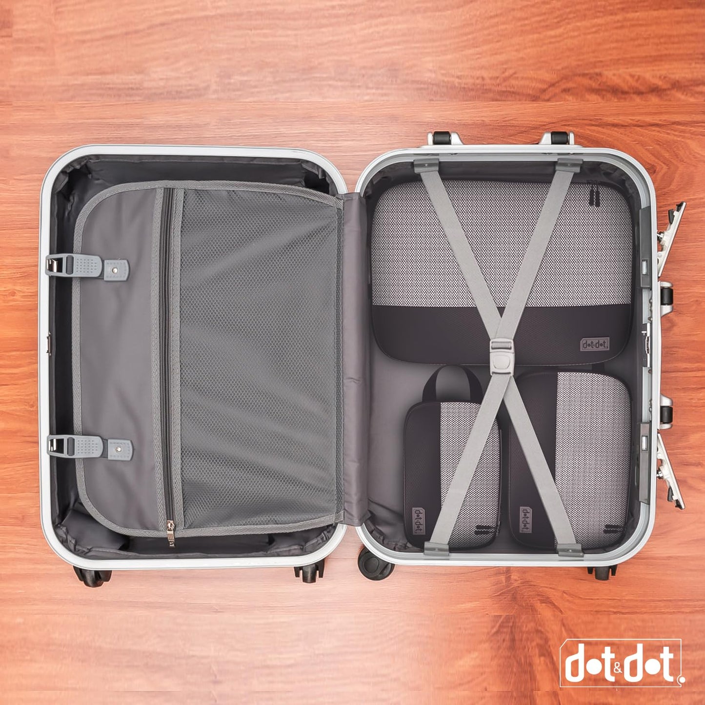 4pc Large Compression Packing Cubes for Travel - Luggage Packing Organizers - Travel Packing Cubes for Suitcases