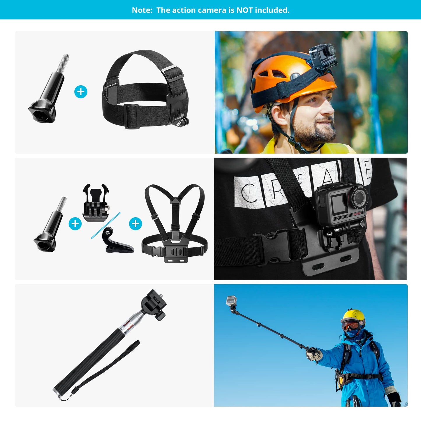 AKASO 60 in 1 Action Camera Accessories Kit Compatible with EK7000/EK7000 Pro/Brave 4/Brave 4 pro/Brave 7 LE/Brave 7/Brave 8/V50X/V50 Pro/V50