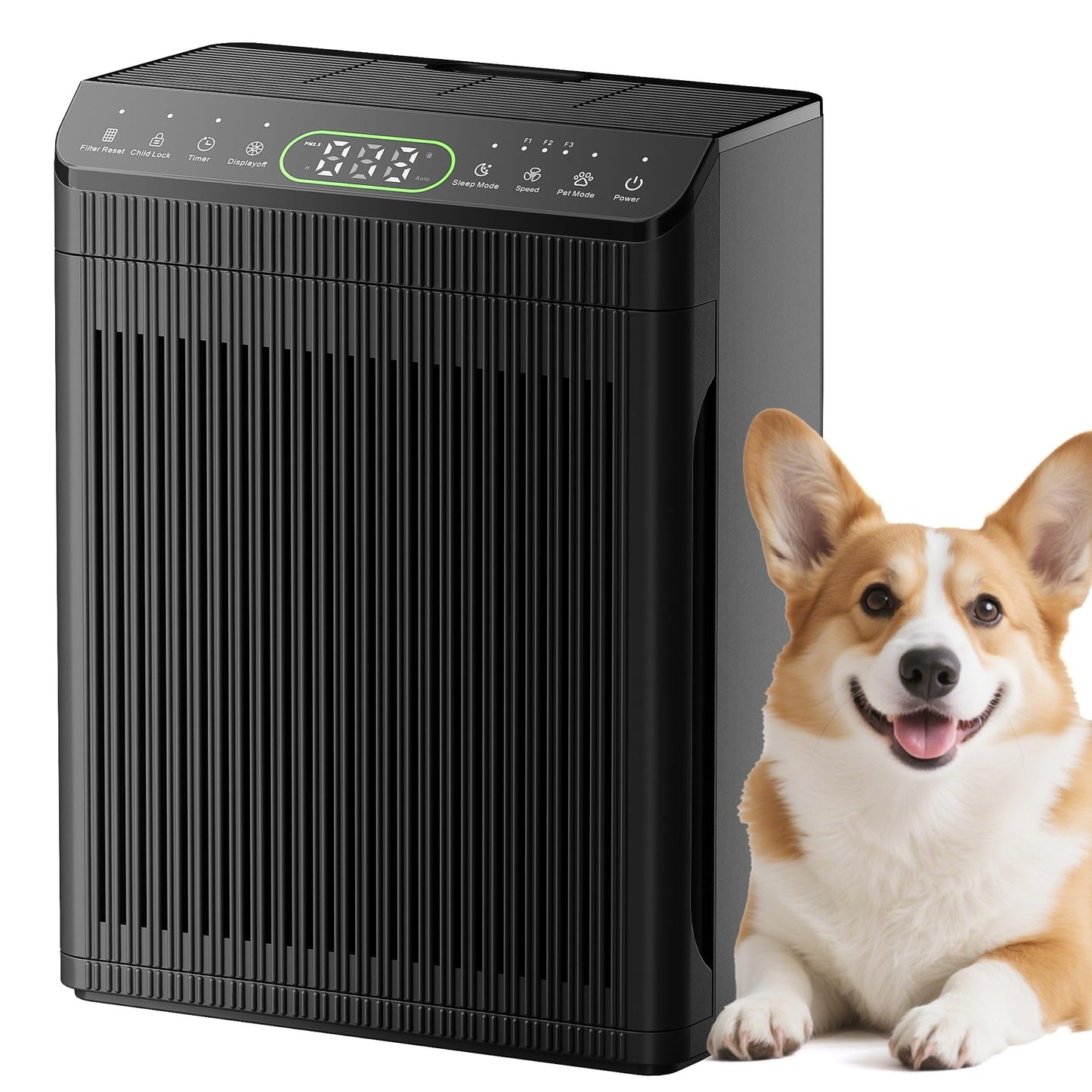 Air Purifiers for Home Large Room, Air Purifier up to 2200sq.ft, PM2.5 Air Quality Display, Sleep Mode with Fragrance for Smoke Dust Odors, ET066