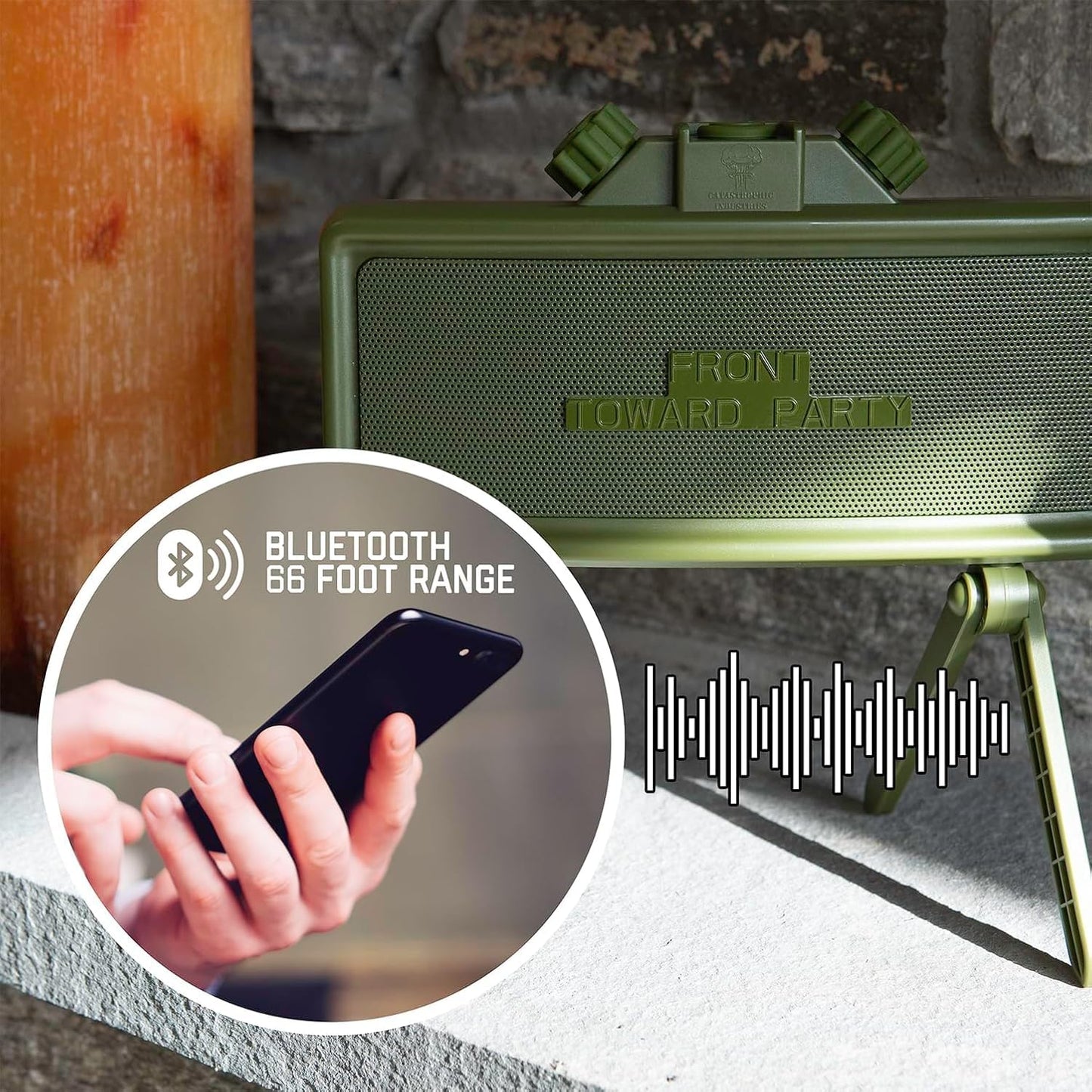Catastrophic Industries Claymore Portable Bluetooth Speakers | Stereo Sound, Loud Speakers, Hi-Fi Audio | Waterproof, Dustproof, Shockproof Indoor