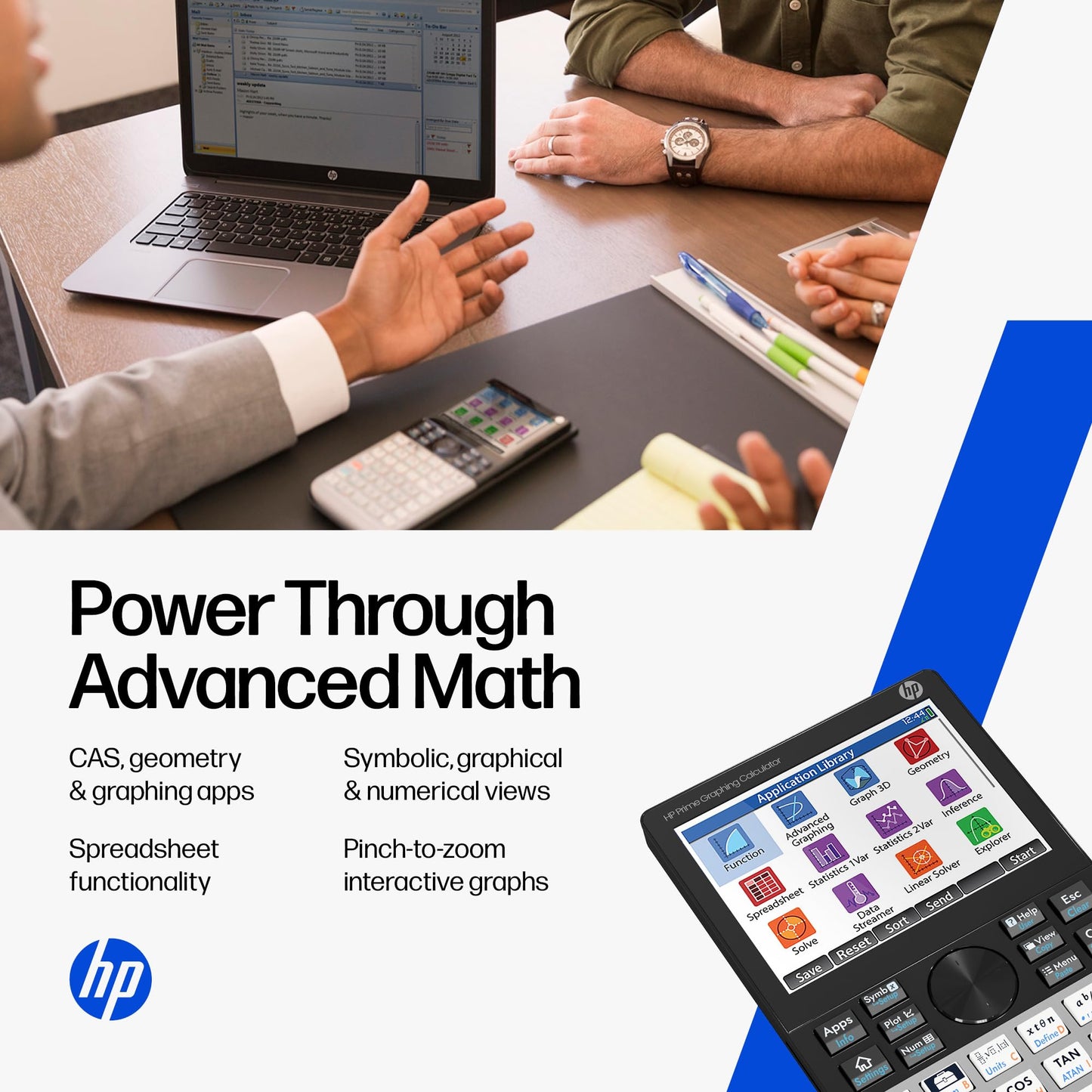 HP Prime G2 Graphing Calculator - Multi-Touch 3.5" Color Display CAS Exam Approved SAT/AP/IB Scientific Calculator for School, Highschool, College