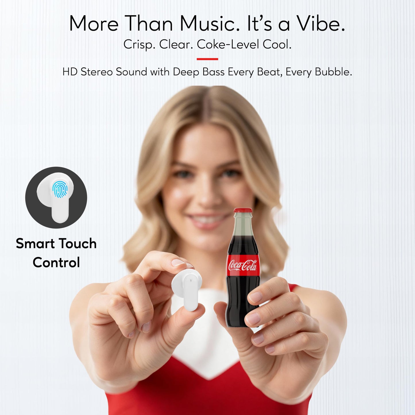 Coca-Cola Bottle Shaped Wireless Earbuds - Bluetooth 5.0 Headphones with Built-in Mic, Voice Assistant Compatibility, 9H Playtime, HD Stereo Sound