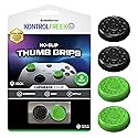 KontrolFreek No-Slip Thumb Grips for Xbox Series X (XBX) and Xbox One (XB1) Controller | 4-Pack | Green and Black