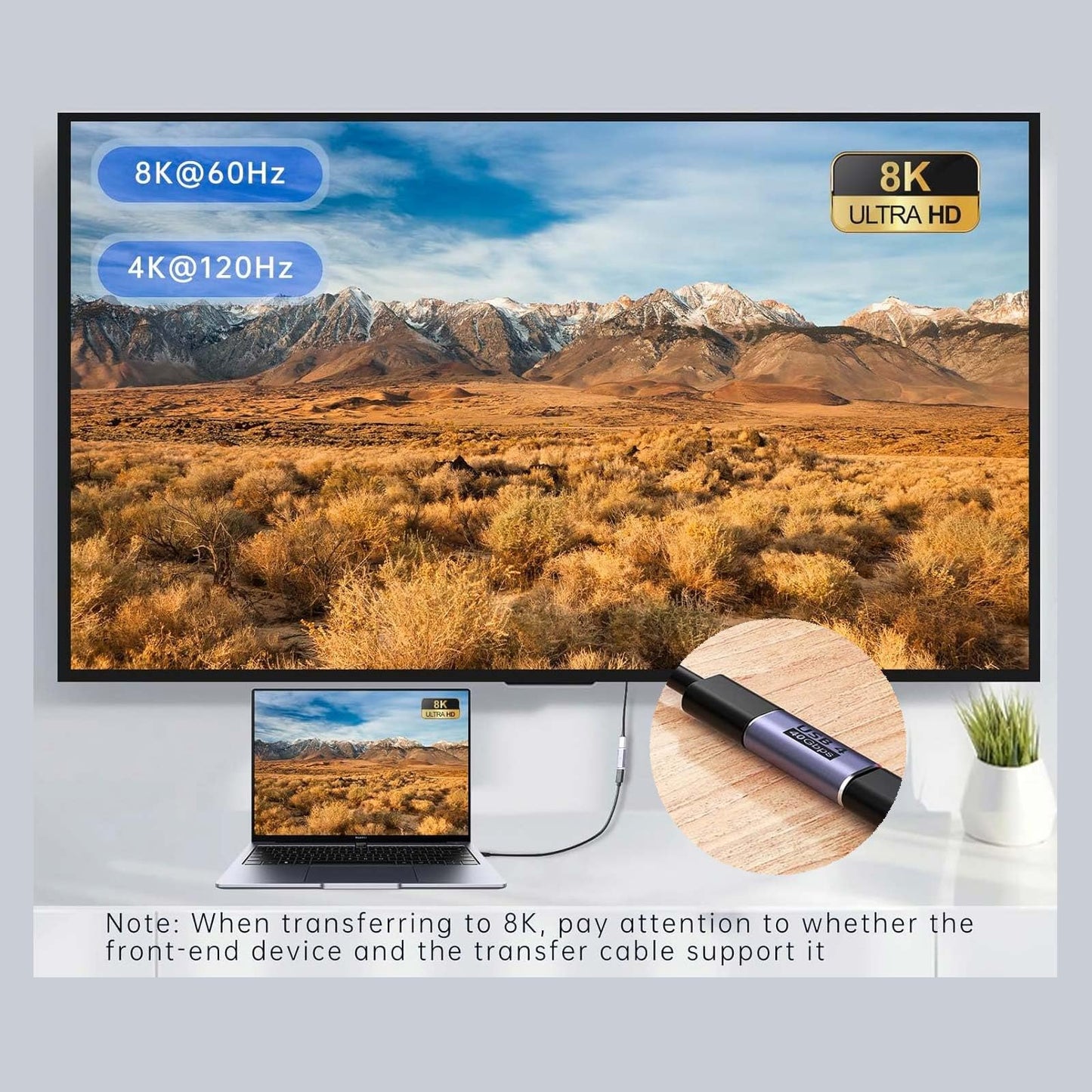 TFAK 3pack usbc Female to Female Adapter - USB C Coupler with 240W Fast Charging & 40Gbps Data Transfer, Type c Extender with 8k@60hz Video…