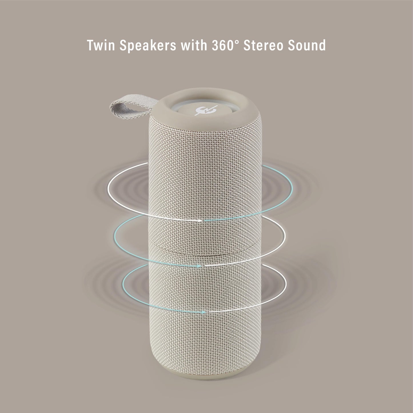 Crosley CR3080A-DU Duo 2-in-1 Portable Bluetooth Stereo Speakers, Dune