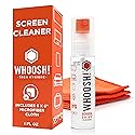 WHOOSH! Screen Shine Go - 1 fl oz Refillable Screen Cleaner Kit with Microfiber Cloth for MacBook, Phone, iPad & Eyeglasses - Powerful Streak-Free
