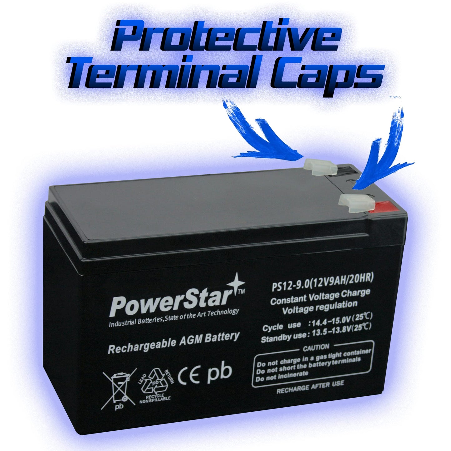PowerStar Battery Compatible with APC Back-UPS ES 550VA Replacement Battery- 9AH HIGH Rate -3YR Warranty