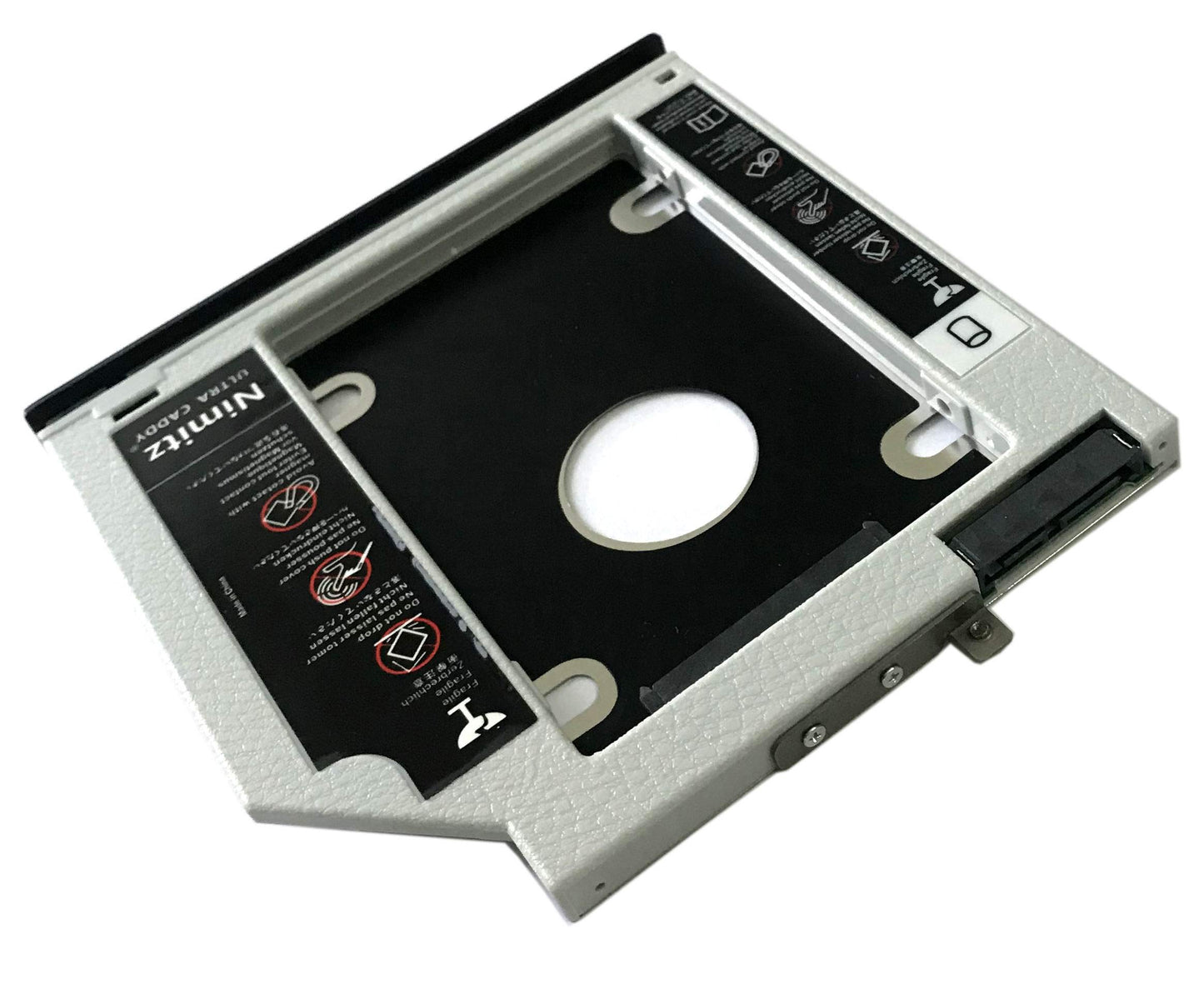 Nimitz 2nd HDD SSD Hard Drive Caddy for Hp Elitebook 2540p 2530p with Faceplate
