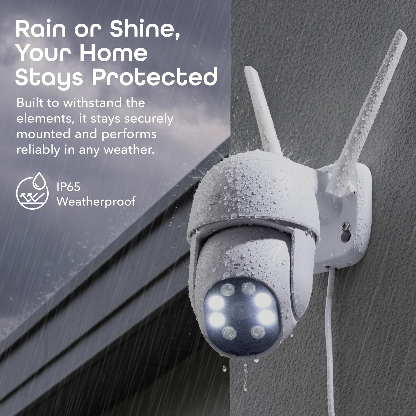 Geeni Lookout 2K Outdoor Auto-Follow Security Camera - Outdoor Security Camera, Weather Resistant with Pan-Tilt, Motion Tracking, Dual-Band Wi-Fi