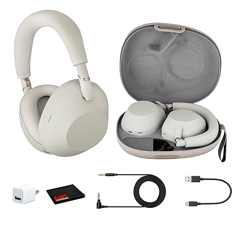 Sony WH-1000XM6 Wireless Noise Canceling Headphones (Silver) Foldable Over-Ear Bluetooth Headset | Hi-Res Audio, 30-Hour Battery, LDAC, Multipoint…