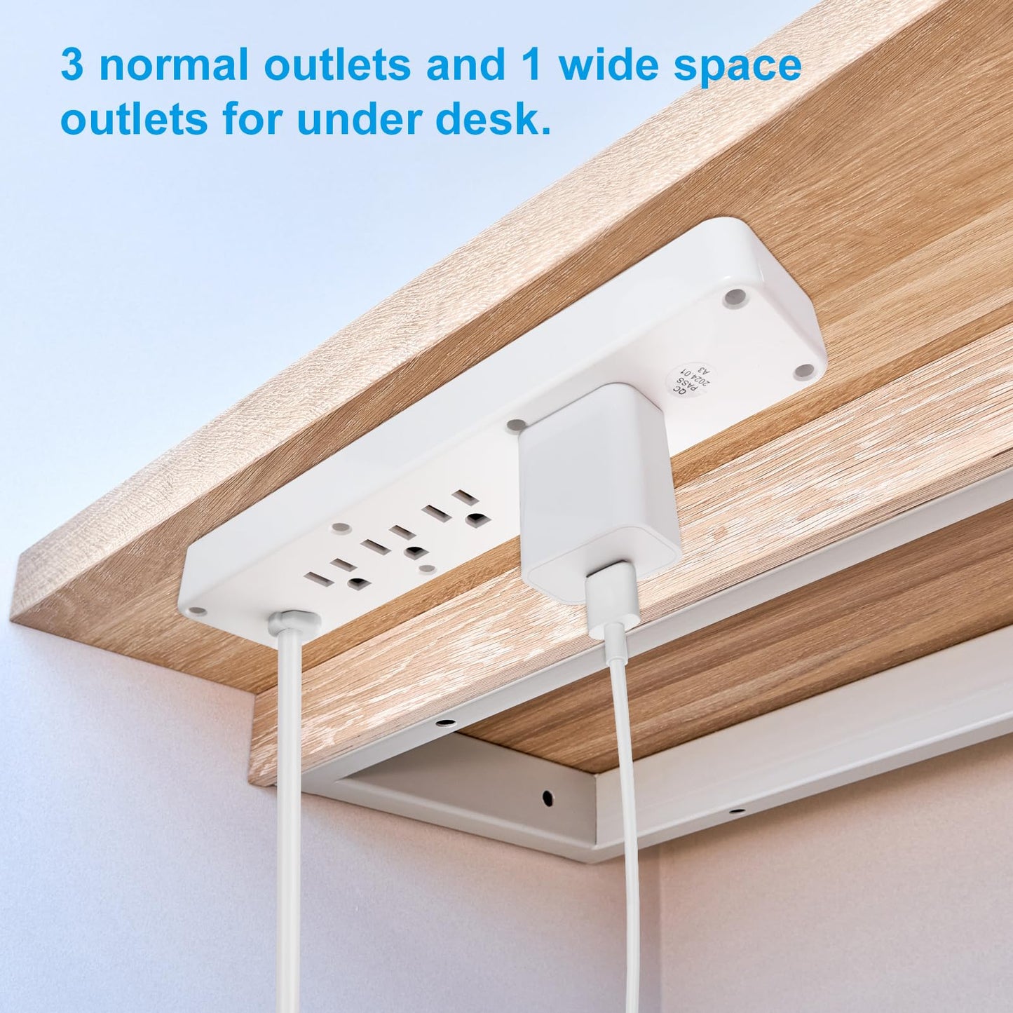 Double Side USB C Recessed Power Strip,Countertop Plugs 8 Outlets 4 USB Ports, PD 20W Flush Mount Desk Plug Station Flat Plug Mountable Power Socket