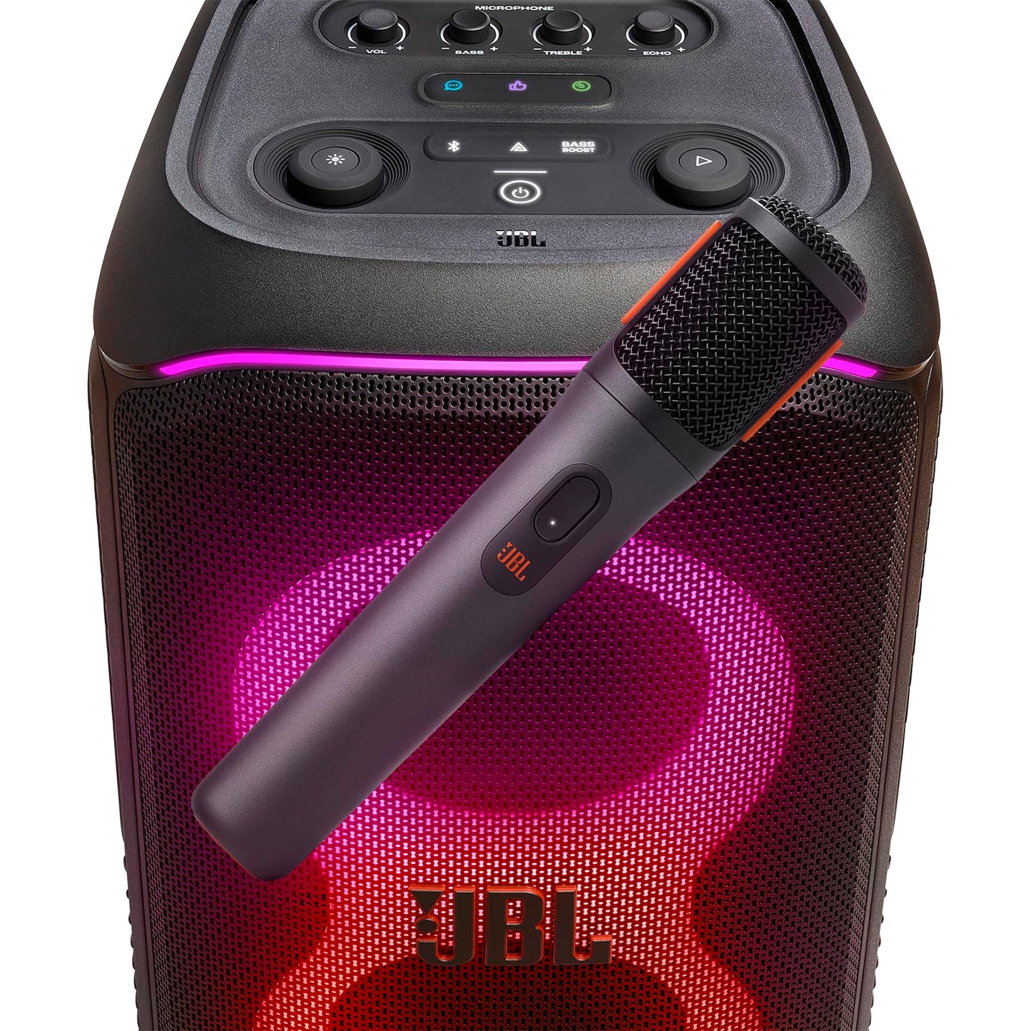 JBL PartyBox Wireless Mic - 2X Digital Wireless Microphones, Rechargeable Battery (20hrs - 700mAh), Clear Voice, Crisp Sound, Stable 2.4GHz