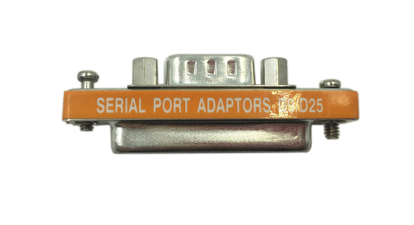 LEMENG DB9 Male to DB25 Female Mini Serial Port Cable Adapter Gender Changer