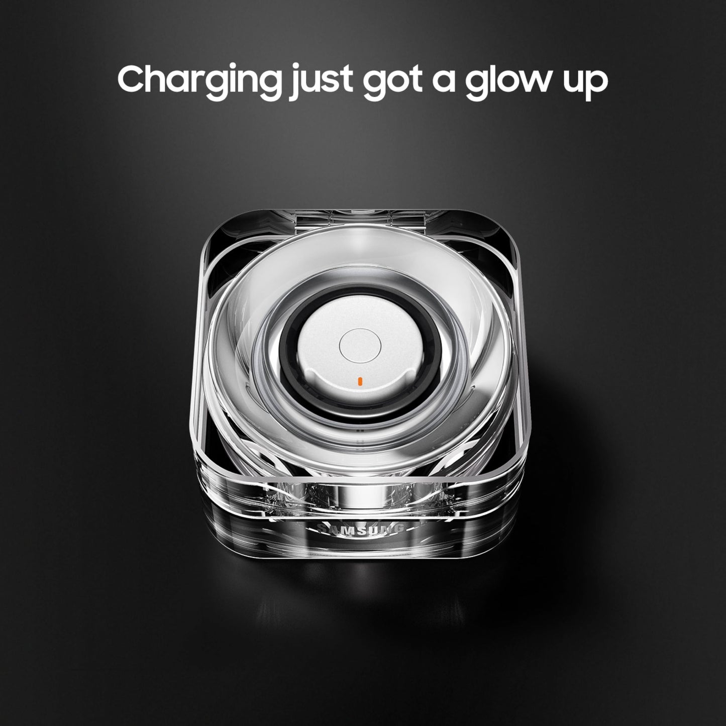 Samsung Galaxy Ring Charging Cradle Portable Charger for Fitness Ring, Crystal-Clear Case, Protective Cover, 3A Cable Included, Charge On-The-Go