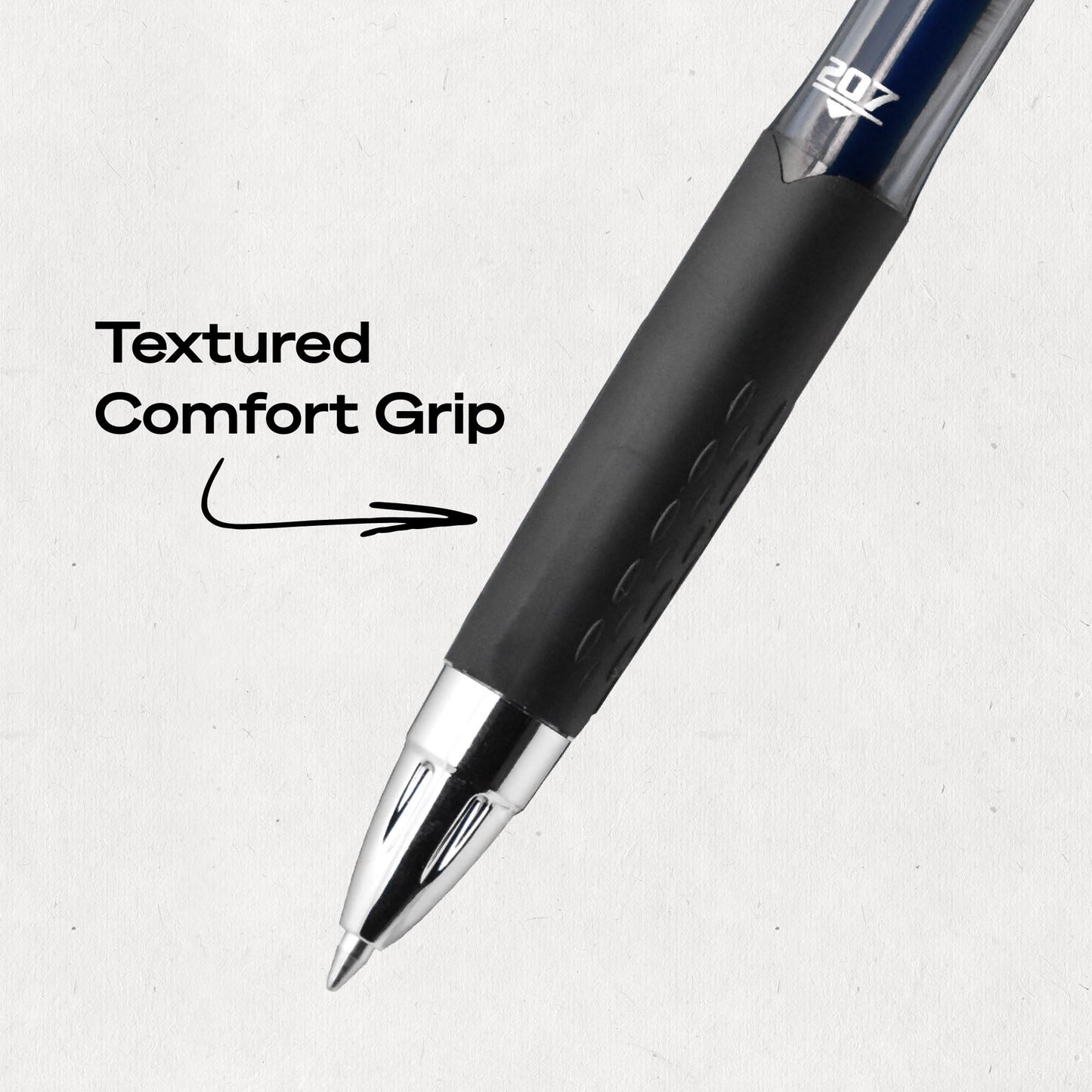 uniball™ 207 Gel Pens, Blue Ink, 0.7mm Medium Point, Retractable, 12 Count