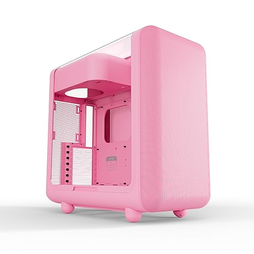HYTE X50 - Modern Performance ATX Mid-Tower Gaming PC Case - Optimized High Airflow Chassis - Thick, Curved, Laminated Acoustic Glass - Micro Mesh