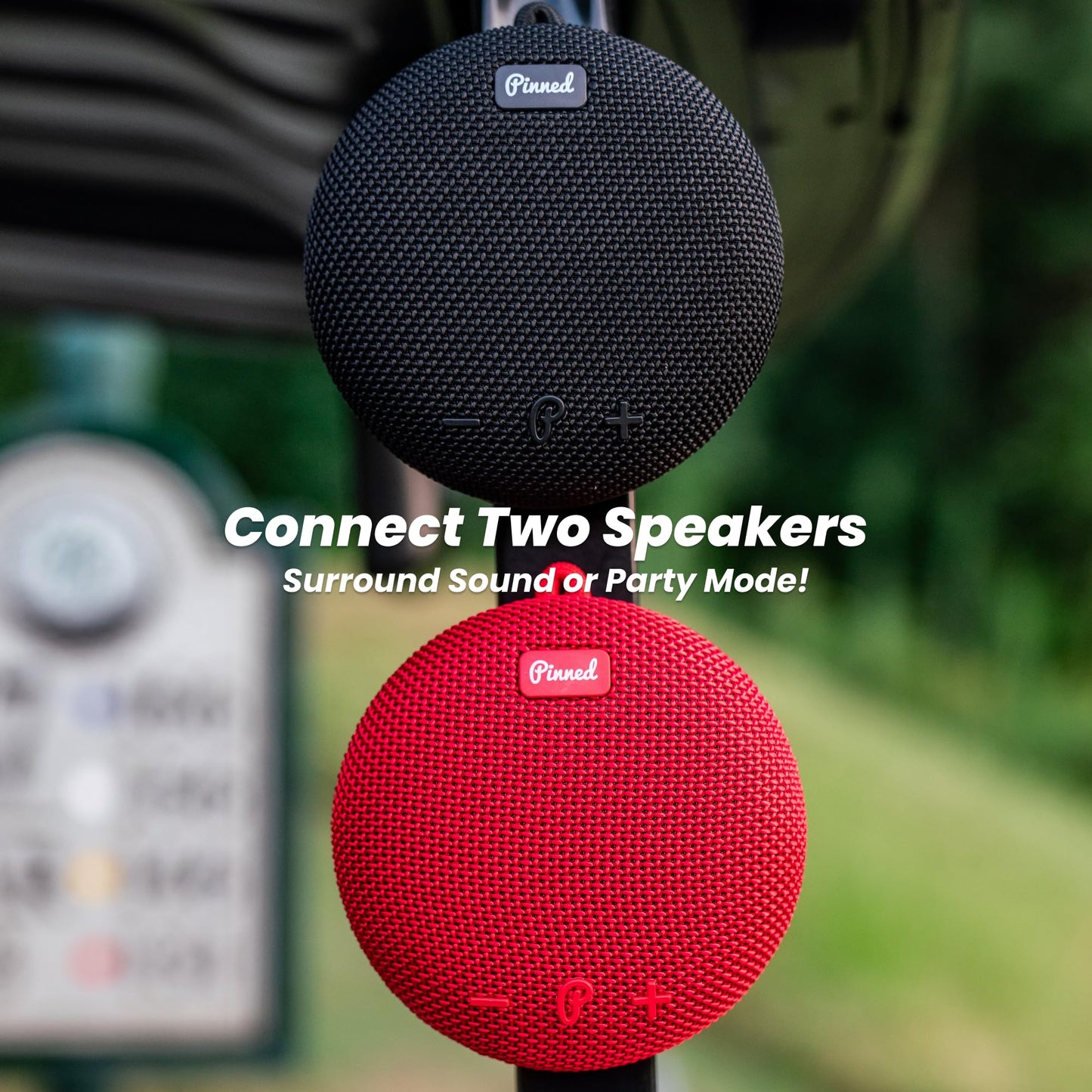 Pinned 2.0 Dart Magnetic Speaker - USB-C Rechargeable, 10+ Hour Battery, IPX7 Waterproof, Bluetooth 5.0 with Carabiner - Bluetooth Speakers - Golf