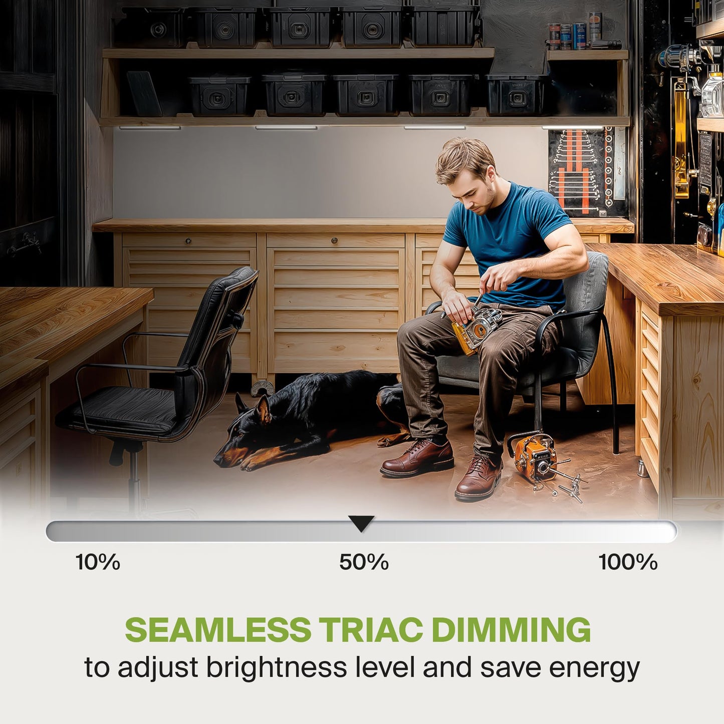 ASD LED Under Cabinet Lighting, 18 inch 8W 715 LM, Dimmable Hardwired Under Cabinet Lights for Kitchen, 3000K Soft/4000K Cool/5000K Daylight, Under