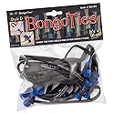 BongoTies BLUE & BLACK "Azure" Bongo Ties -10 Pack "Style-D" ~ Professional cable ties made of natural rubber and bamboo ~ HANDY TIES FOR CABLES