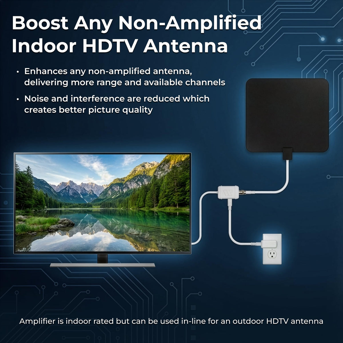 Winegard Boost LNA-100 Indoor TV Antenna Preamplifier